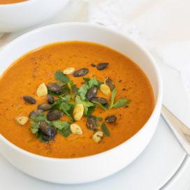 roasted red pepper soup | afoodcentriclife.com