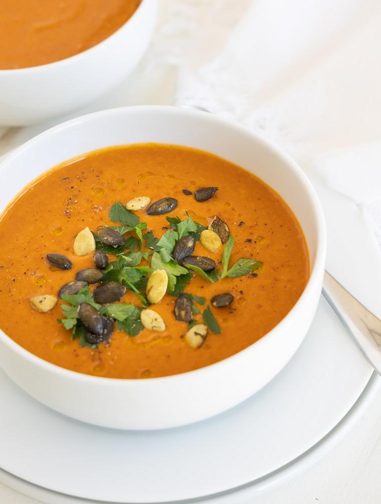 roasted red pepper soup | afoodcentriclife.com
