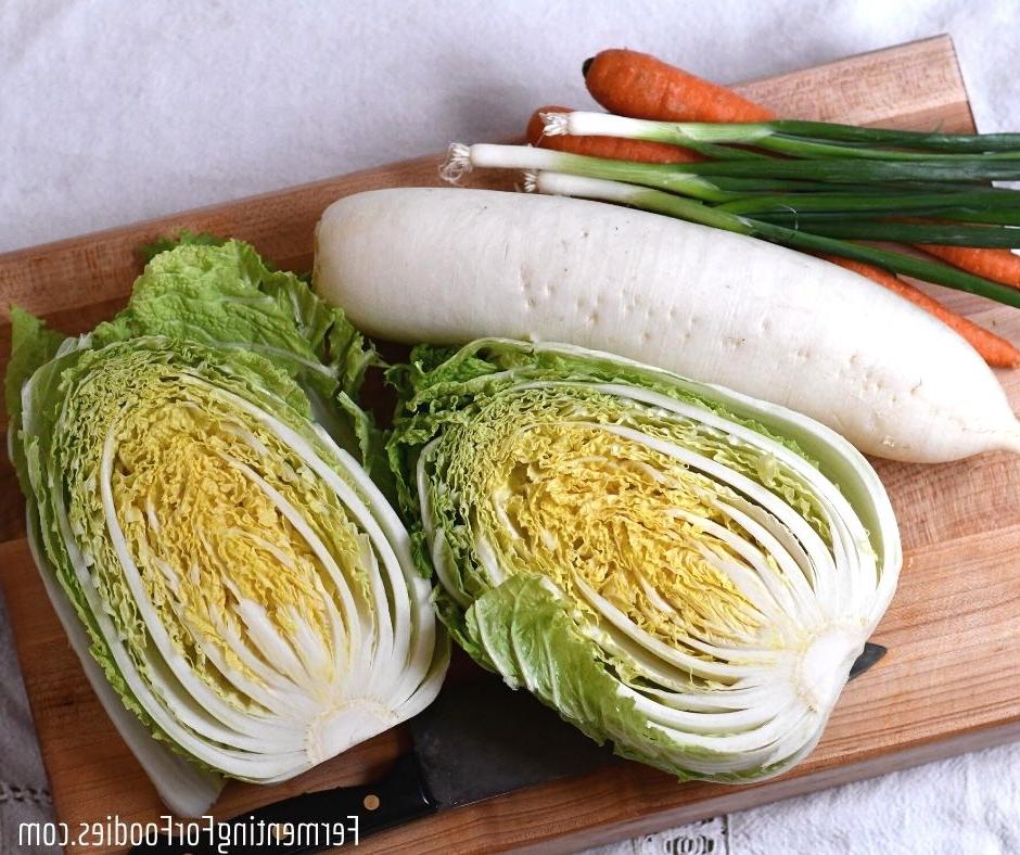 Healthy homemade vegetarian kimchi. An easy ferment for beginners
