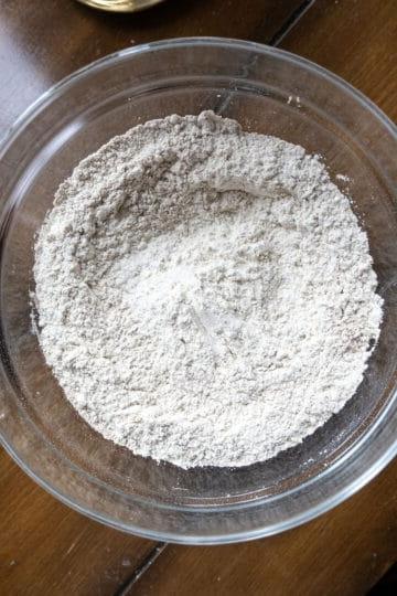 dry ingredients combined.