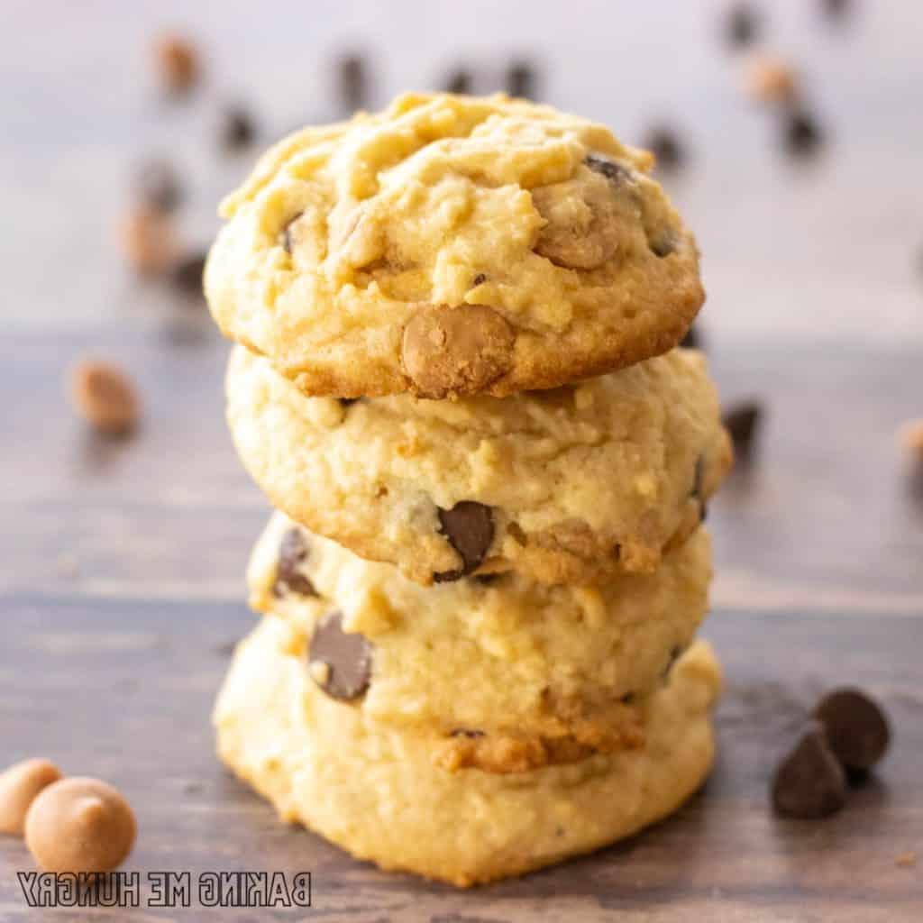 stack of chocolate chip butterscotch cookies