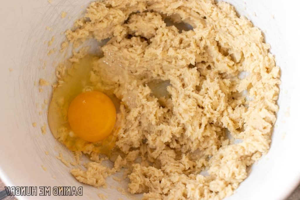 egg added to bowl