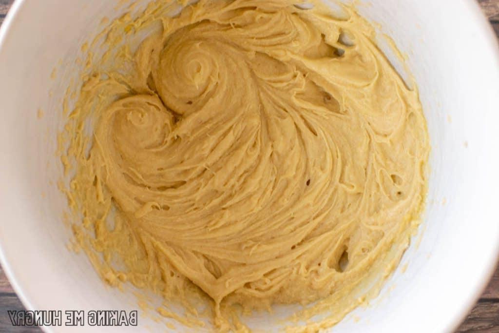 wet ingredients mixed in bowl