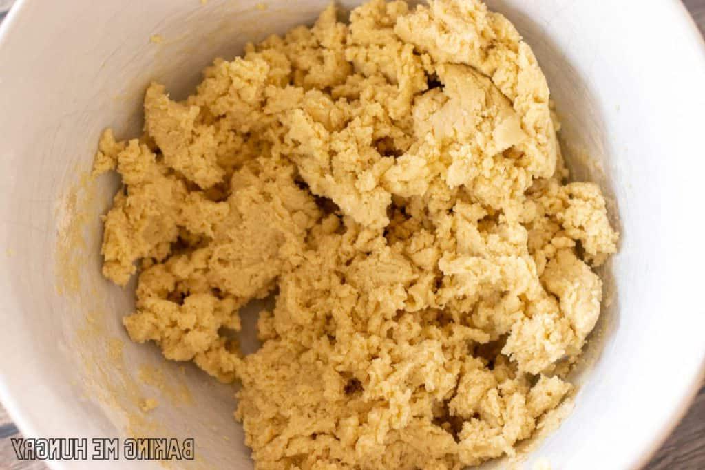 dough after dry ingredients were added